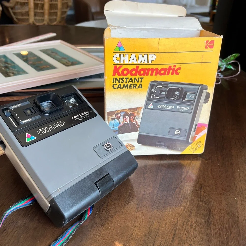 Kodak‎ Kodamatic Champ Instant Camera Gray Vintage 1980s Retro Photography